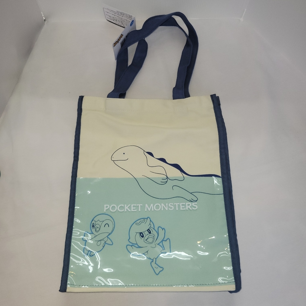 New with Tags Pokemon Pocket Monsters Clear Pocket Tote Bag